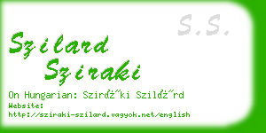 szilard sziraki business card